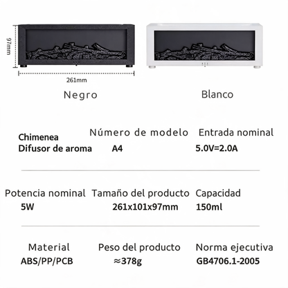 Difusor con efecto chimenea